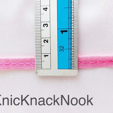 2mm Flanged Insertion Piping on 9mm Band, Light Pink Art Silk Fabric Trim, Cord piping Trim